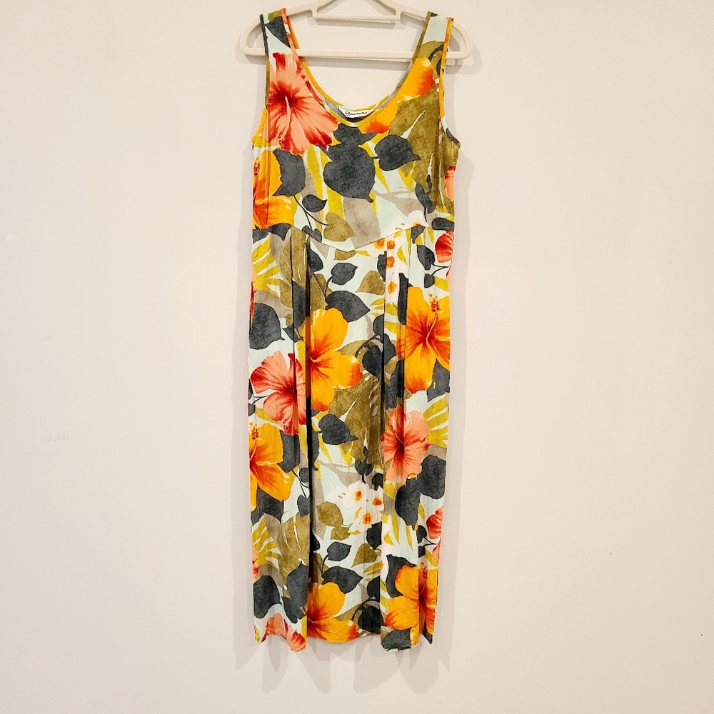 Jams World Tropical Print Midi Dress
